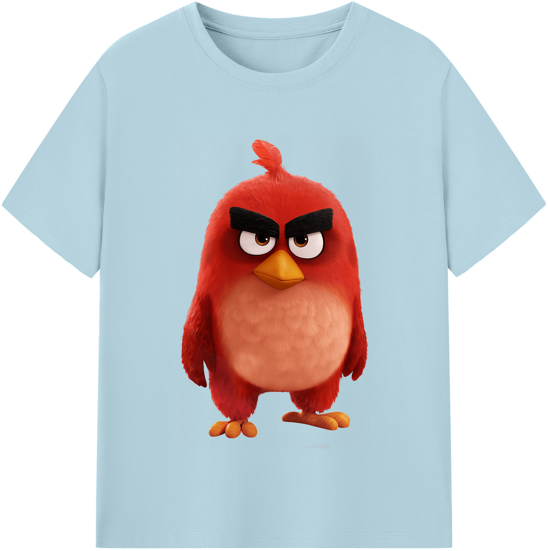 （画像用） Angry Birds アングリーバード 綿100％半袖Tシャツ（フロントプリント）